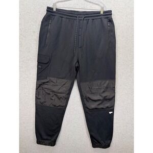 Mons Royale Decade Pants Mens 2XL Black Joggers Merino Wool Blend Thermal